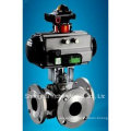 Pneumatic Carbon Steel Flanged Cross Ball Valve